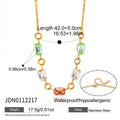 Pastel stone necklace dimension image showing 42 cm length plus 5 cm extension