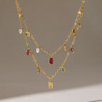 Two connected chains with red and yellow center accents