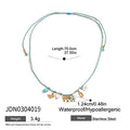 Colorful Charm Cord Stainless Steel Necklace Collection – detail view