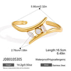 Stainless steel three-stone cuff measurement diagram