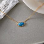 Gold-Tone Turquoise-Color Evil Eye Stainless Steel Jewelry Collection close-up product view