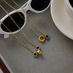 Sculptural Stainless Steel Pendant Necklace Collection close-up product view