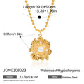 Gold-Tone Floral Stainless Steel Pendant Necklace Collection variant reference