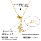Clear-stone crab pendant necklace measurement image