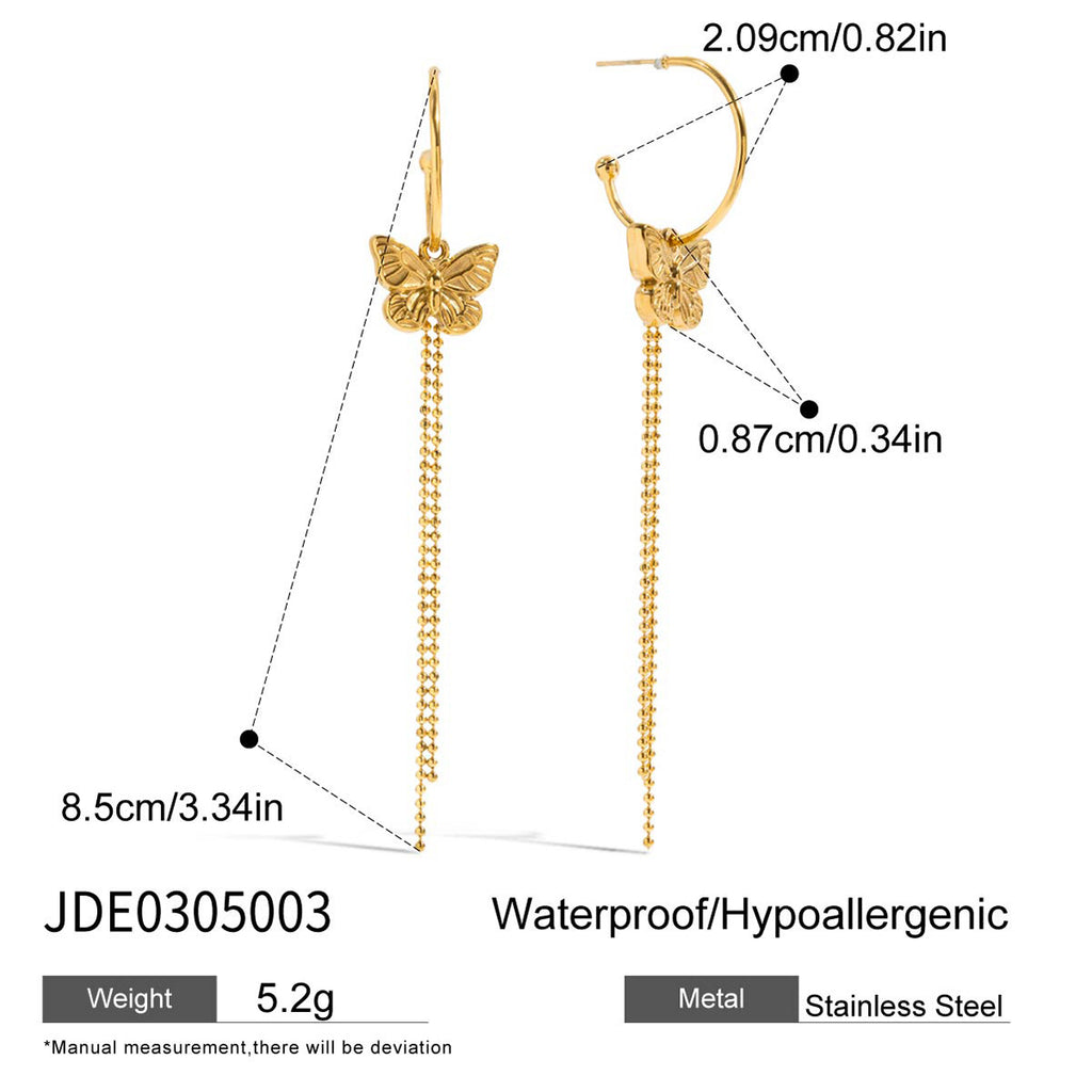 Gold-Tone Stainless Steel Hoop, Stud and Ear Cuff Collection construction detail
