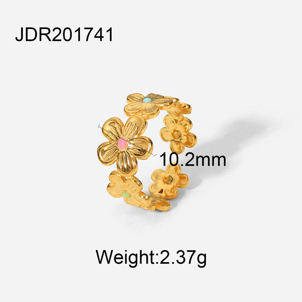 Flower garland band with flower measurement label