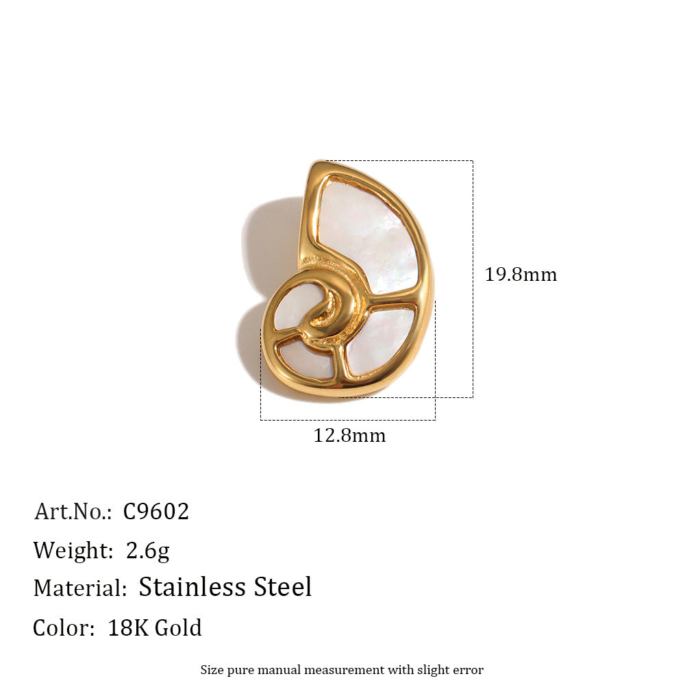 Spiral shell charm size diagram