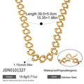 Stainless steel curved-link necklace with extender