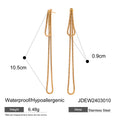 Stainless Steel Tassel Drop Earrings in Mixed Finishes variant reference