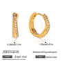 Twisted hoop earrings with size measurements