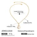 Pearl-look pendant necklace with chain and pendant measurements