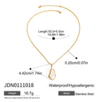 Pearl-look pendant necklace with chain and pendant measurements