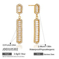 Baguette halo earring dimensions and material reference