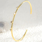zirconia station open cuff bracelet on a light surface