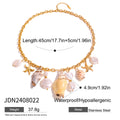 Gold-Tone Shell and Pearl-Look Stainless Steel Charm Necklace size and proportion reference
