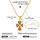 Ornate cross with a separate clear drop accent