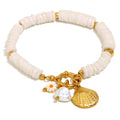 Shell and white drop bracelet product view
