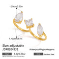 Adjustable double-finger zirconia ring measurement reference