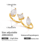 Adjustable double-finger zirconia ring measurement reference