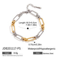 Two-Tone Stainless Steel Chain Bracelet Collection – detail view