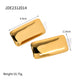 Gold-tone rectangular dome stud earrings