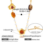 Gold-Tone Resin Bead Stainless Steel Necklace Collection variant reference