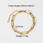 Elongated rectangular-link bracelet