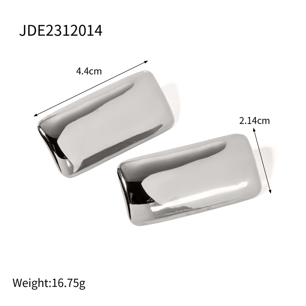 Steel color rectangular dome studs