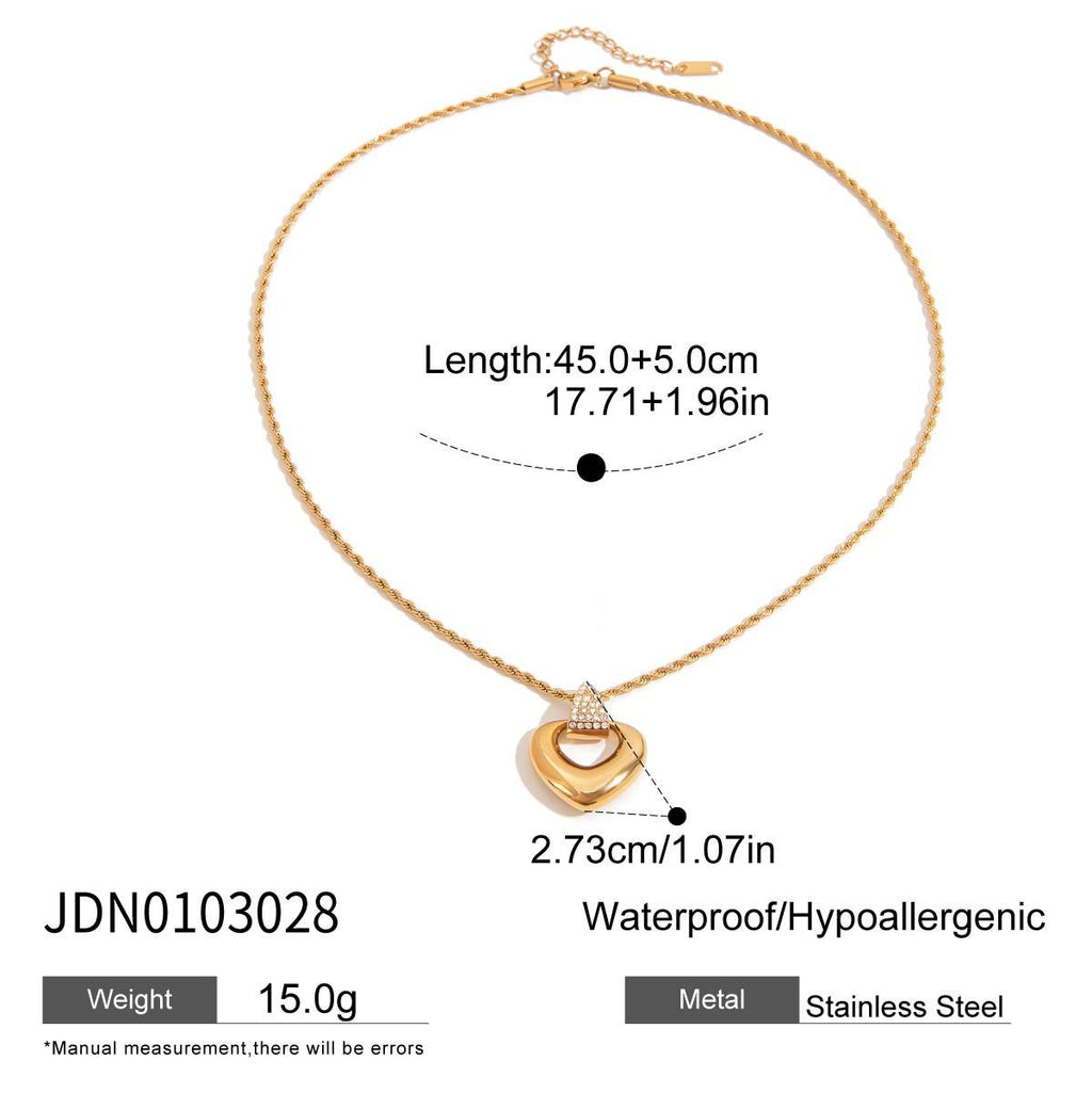 Gold-Tone Stainless Steel Heart Necklace Collection — product reference