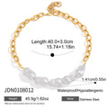 Necklace length extension and front width measurements