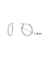 silver-finish brass hoop earrings in 14 mm diameter