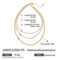 Two-Tone Layered Stainless Steel Chain Necklace – product view 5