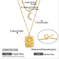 Two chain lengths pendant dimensions and shared clasp diagram