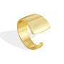 isolated angled view showing the slim rounded end of the foldover ring