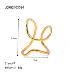 Gold-Tone Stainless Steel Sculptural Flower Ring Collection — product reference