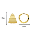 sculptural shield hoop earrings with 1.8 cm dimensions