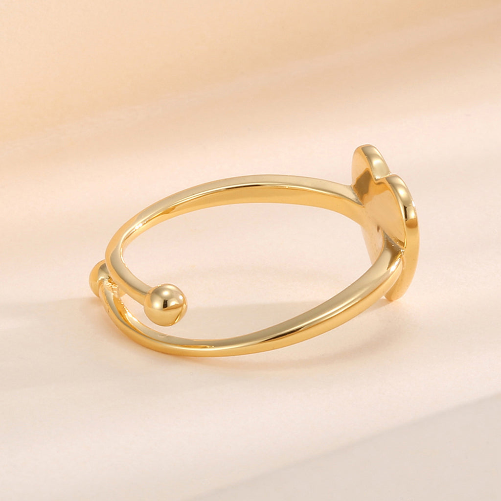 side profile showing the polished ball tip and heart plate