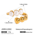 Pearl-Look Bead Stainless Steel Ring Collection — product reference