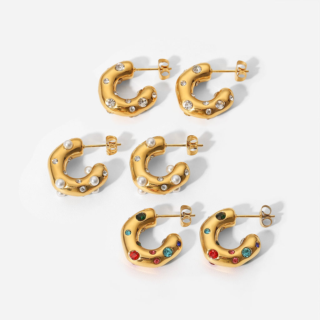 Overview of the three stainless steel accent hoop designs