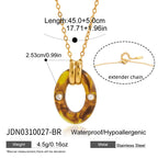 Wholesale Gold Plated Stainless Steel Resin Pendant Necklace Collection - option overview