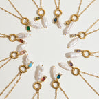 Colored accent pearl drop necklace assortment