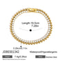 Stainless steel double-row bracelet length and clasp diagram