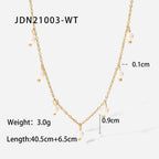 pearl-style station necklace specification image with supplier-listed length and weight