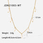 pearl-style station necklace specification image with supplier-listed length and weight
