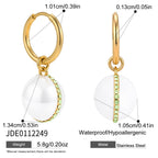 White ball drop hoop dimensions and side view