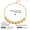 Gold-Tone Pearl-Look Stainless Steel Necklace and Bracelet Collection variant reference