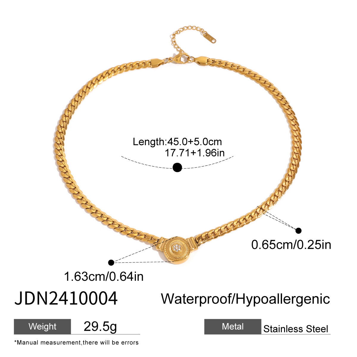 Gold-Tone Clear Stone Heart Stainless Steel Necklace Collection — additional style