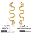 Serpentine wave earring dimensions and material chart