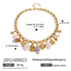 Gold-Tone Coastal Charm Stainless Steel Necklace — wholesale view 5