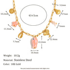 coastal charm necklace with 43 plus 5 cm length details